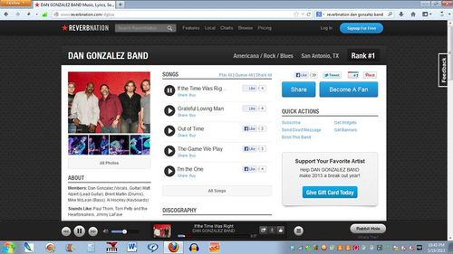 #1 on ReverbNation’s San Antonio Americana chart